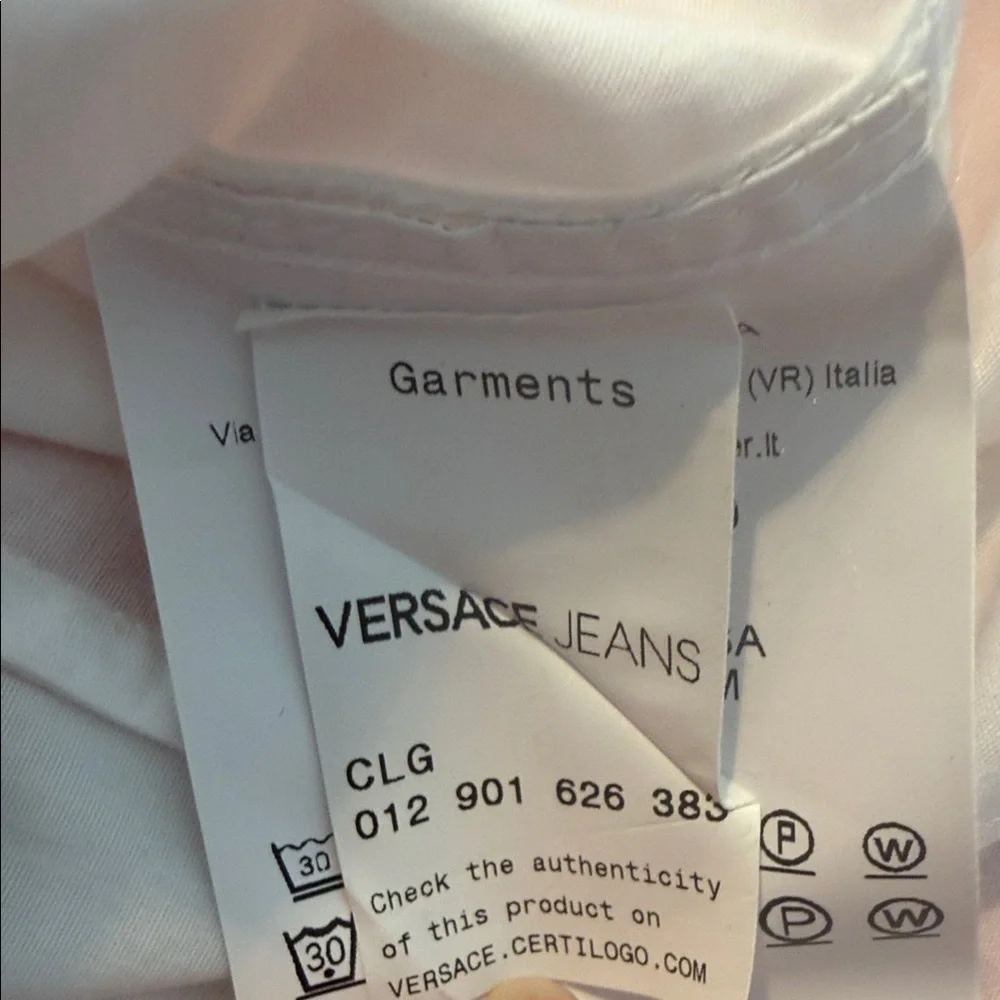 Versace Jeans Collection White Shirt with Blue Accents - Picture 6 of 8